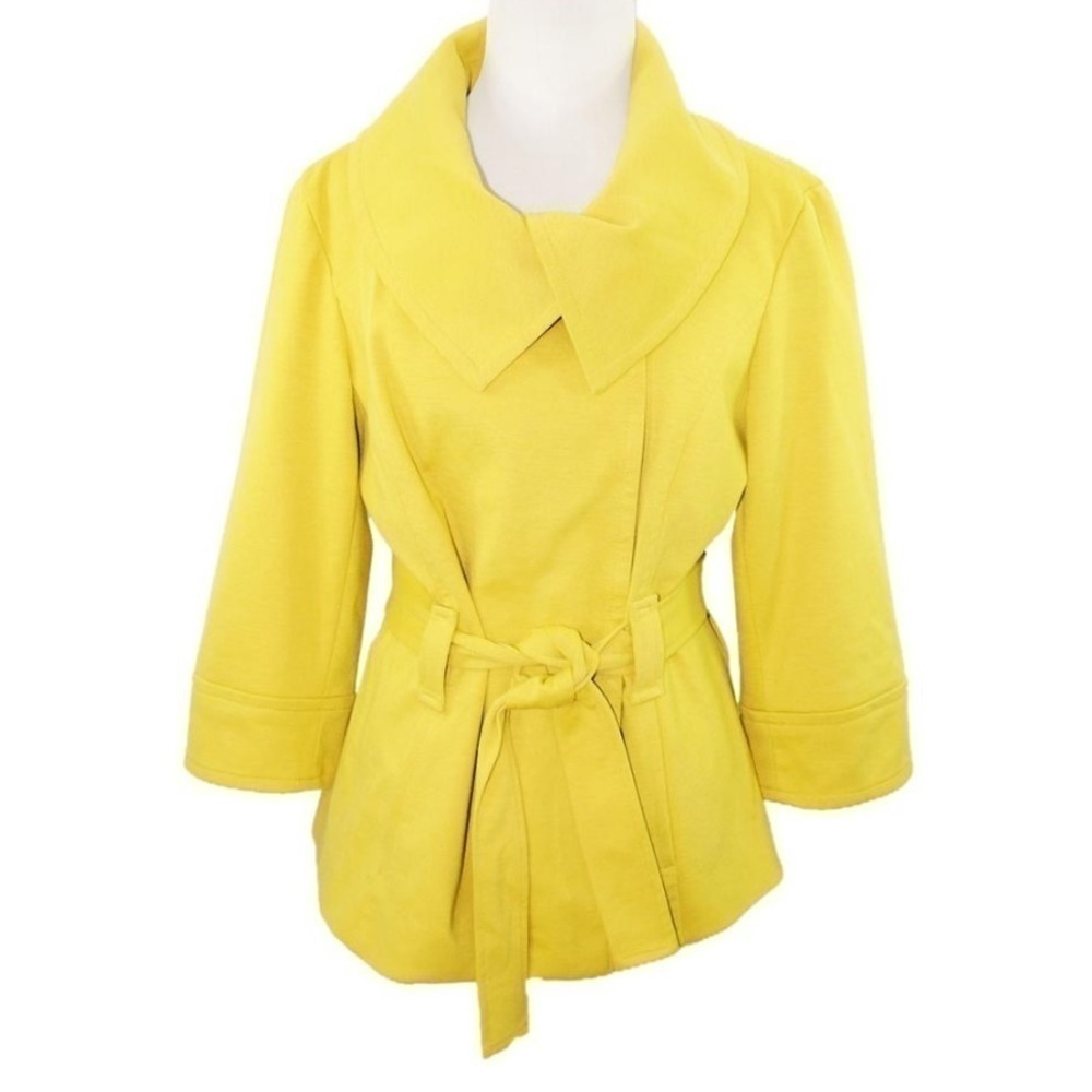 Sandro Sportswear pointed fold over collar asymmetrical wrap jacket size M